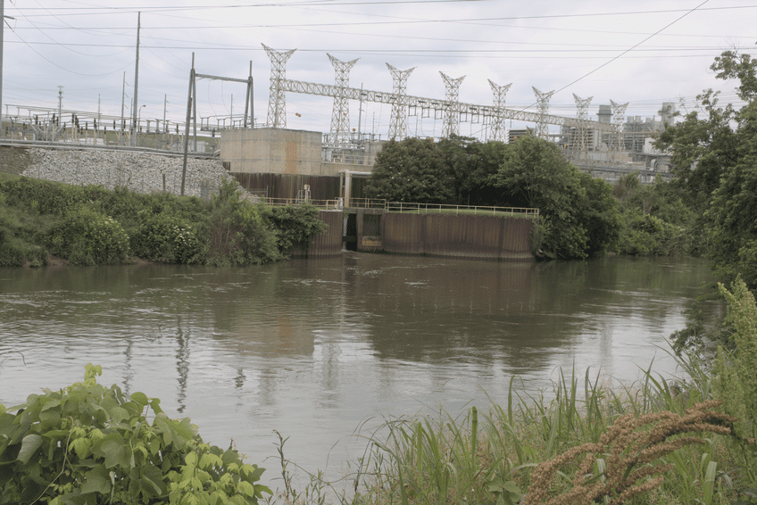Industrial area across the river