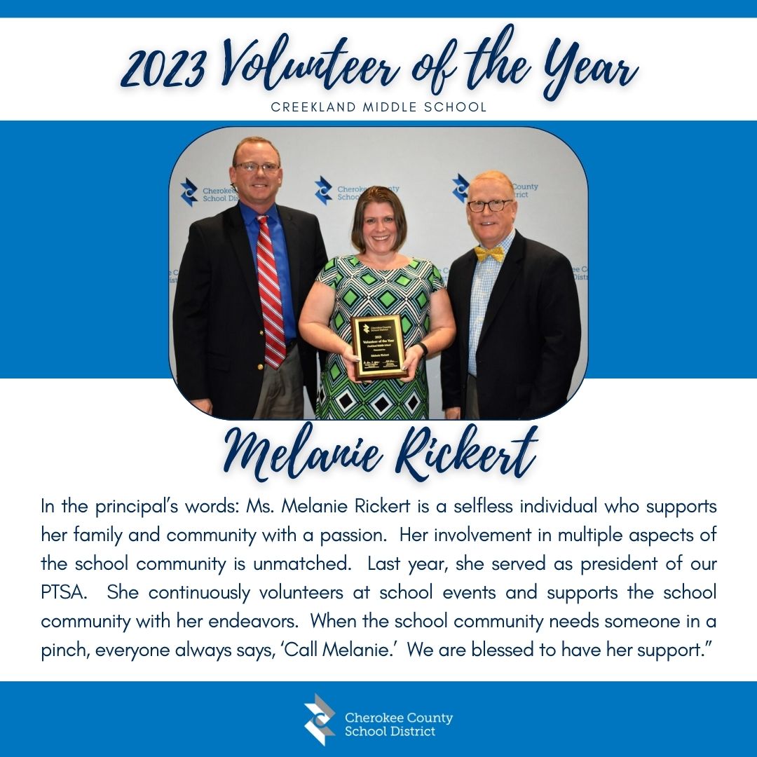 Meet a CCSD 2023 Volunteer of the Year: Melanie Rickert of Creekland ...