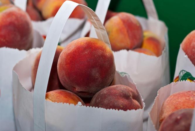 peaches in bags